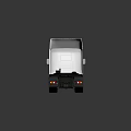 White Utility Truck 3D Render With Cab Multiple Wheels And Surface Reflection 3d model