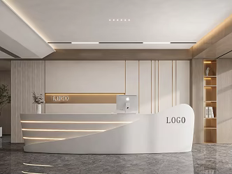 Modern Front Desk 3d model