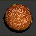 Delicious Burger With Sesame Seed Bun Cheese Bacon Lettuce Tomato And Beef Patty