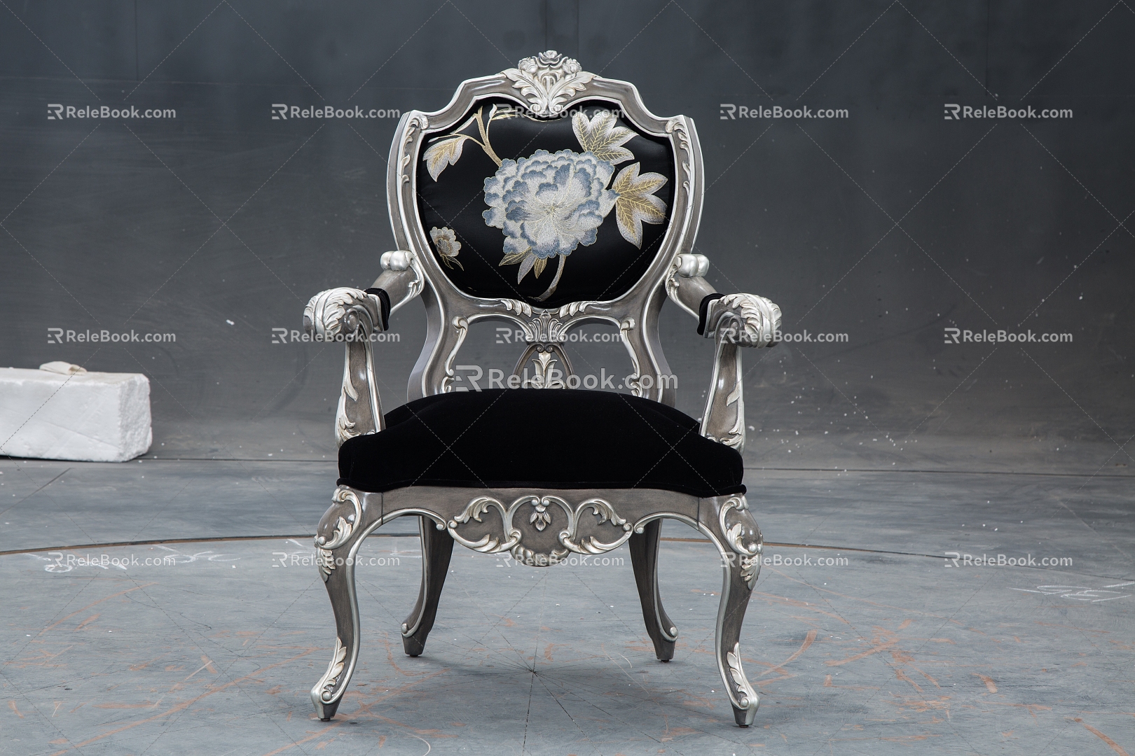 French Single Chair 3d model