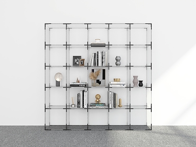 Modern Bookshelf Floor Bookshelf Storage Rack Display Rack Decorative Shelf Bookshelf model