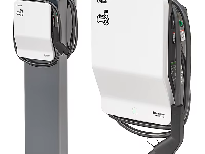 Modern Electric Vehicle Chargers With Sleek Design 3d model