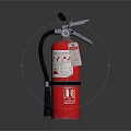 Red Fire Extinguisher With Handle Hose And Label For Fire Safety Equipment