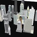 Modern Office Buildings In Urban Skyline With Diverse Architectural Styles