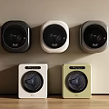 Modern Compact Washing Machines Wall Mounted and Floor Standing in Various Colors