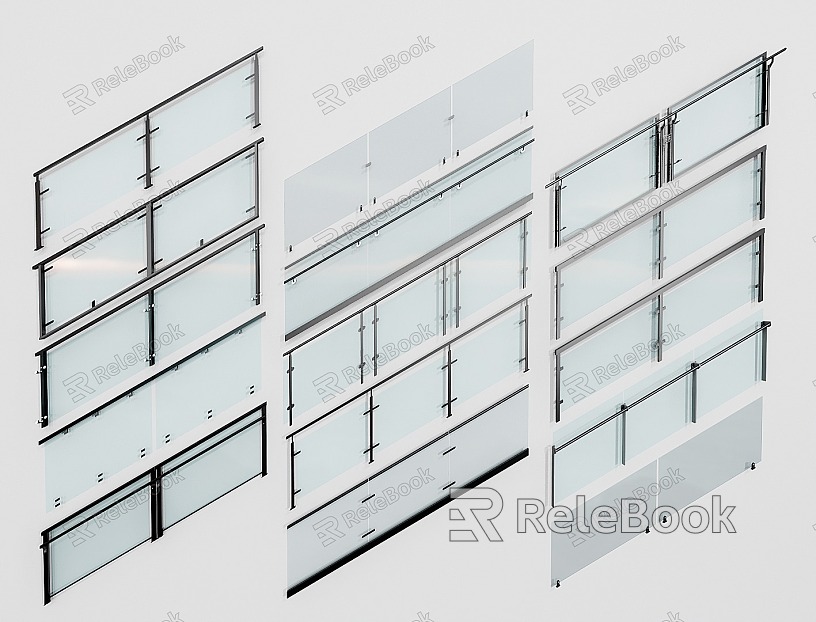 Modern Guardrail Glass Railing model