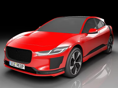 Red Sleek Modern Sporty Car Exterior Design With Aerodynamic Body And Alloy Wheels 3d model