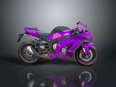 Motorcycle Two-wheeled Motorcycle Cross-country Motorcycle Road Race Motorcycle Motor Vehicle Transport 3d model