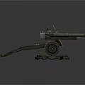 Old Fashioned Military Field Cannon With Metal Wheels And Stable Platform