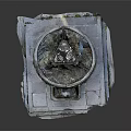 Decorative Stone Garden Fountain With Square Base Round Basin And Ornate Top