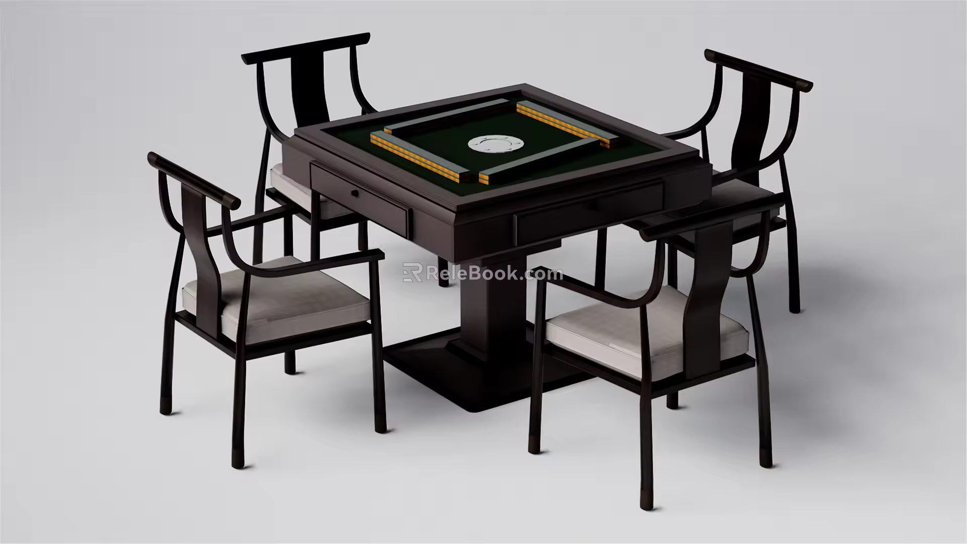 New Chinese Mahjong Table and Chair Mahjong Table 3d model