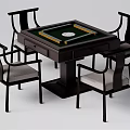 New Chinese Mahjong Table and Chair Mahjong Table 3d model