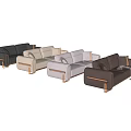 Light Luxury Multiplayer Sofa Collection 3d model