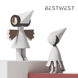 Modern creative desktop ornaments concept ornaments 3d model