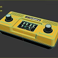 FUTEKUSA Yellow Computer Control Panel Featuring Dual Knobs Buttons And Indicator Lights