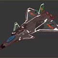 Military Fighter Jet With Camouflage Paint And Red Emblems On Sleek Design