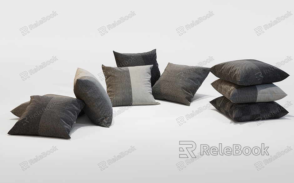 Modern pillow pillow combination model