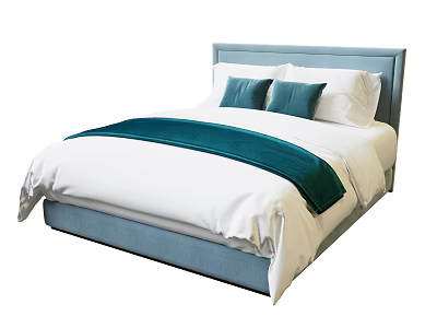 Modern Double Bed 3d model