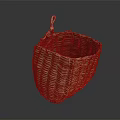 Handwoven Natural Fiber Basket With Handle For Daily Storage And Home Use