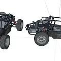 Off Road Buggies With Open Frame Design And Large Off Road Tires 3d model