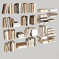 Collection of Stacked Books and Magazines in Various Sizes and Colors