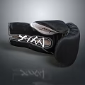 High Quality Black Boxing Gloves Sports Equipment With White Logo For Training And Fitness