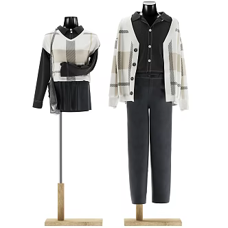Modern Model Show Clothing Ornaments 3d model