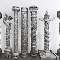 Chinese-style Column 3d model