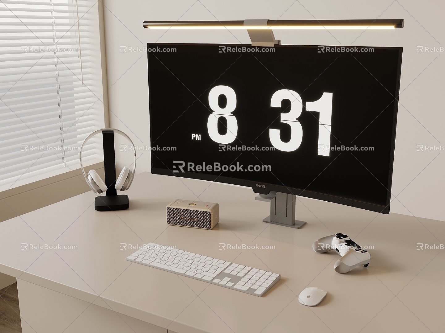 Modern desktop computer computer monitor 3d model