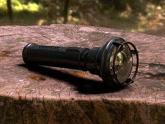 Retro Flashlight 3d model