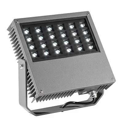 Gray Housing LED Spotlight Downlight With Multiple Bulbs Heat Sink And Metal Bracket 3d model