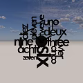 Umbra Stylish Modern Black Wall Clock With Multilingual Number Words Design