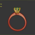 Elegant Gold Ring With Sparkling Diamond Centerpiece For Fashion Jewelry