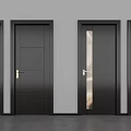 Modern Interior Hinged Doors Featuring Different Designs With Wooden Panels And Glass Inserts