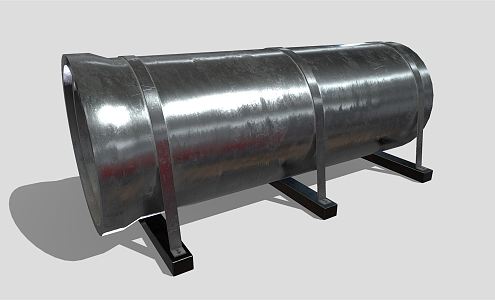 modern steel tubular steel pipe 3d model