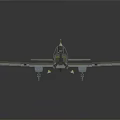 Green Military Fighter Jet Model With Detailed Wings And Fuselage