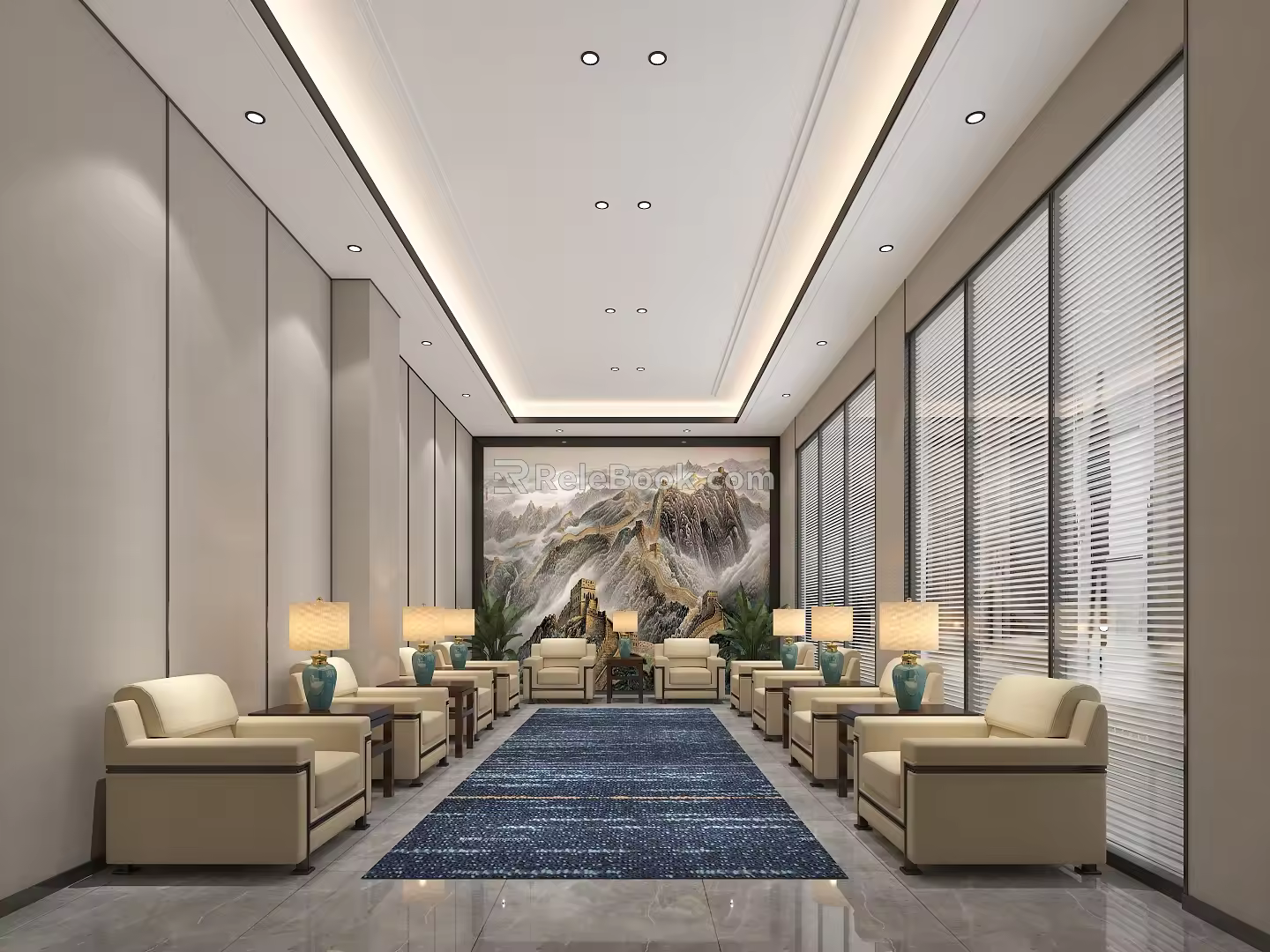 Modern Reception Room 3d model