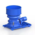 Blue Vertical Industrial Crusher Equipment With Motor And Base Stand