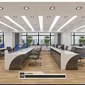 Command Control Room of Modern Monitoring Room 3d model