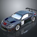 Lexus Gray Racing Car With Large Rear Spoiler And Sporty Wheels Design