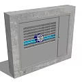 Industrial Equipment ZINNER Meter Installed On Blue Pipes With Protective Grid Structure In Industrial Setting