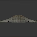 Organ and Hair Structure Model Displaying Umbrella like Slender Strands Arrangement