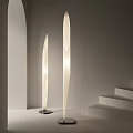 Modern Floor Lamps With Unique Shape In Minimalist Staircase Space