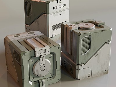 Sci-Fi Box 3d model