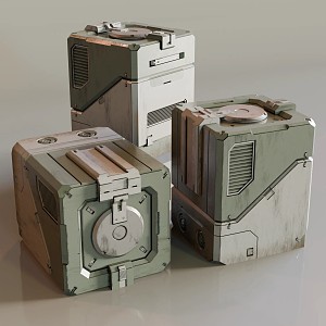 Sci-Fi Box 3d model