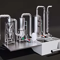 Advanced Industrial Equipment System With Steel Pipes Towers And Tanks