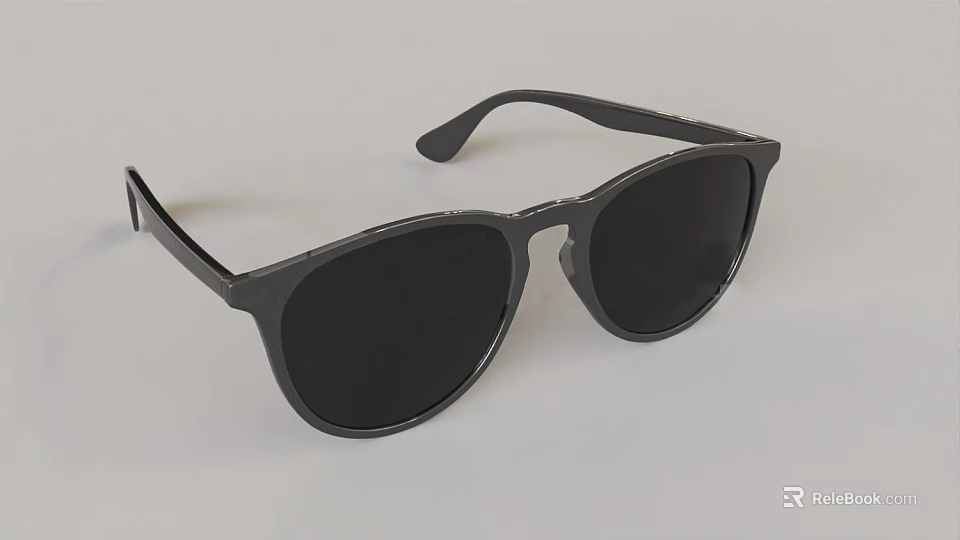 Luxury Black Jewelry Sunglasses With Elegant Frame And Stylish Design Elements 3d model 