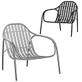 Modern metal single chair 3d model