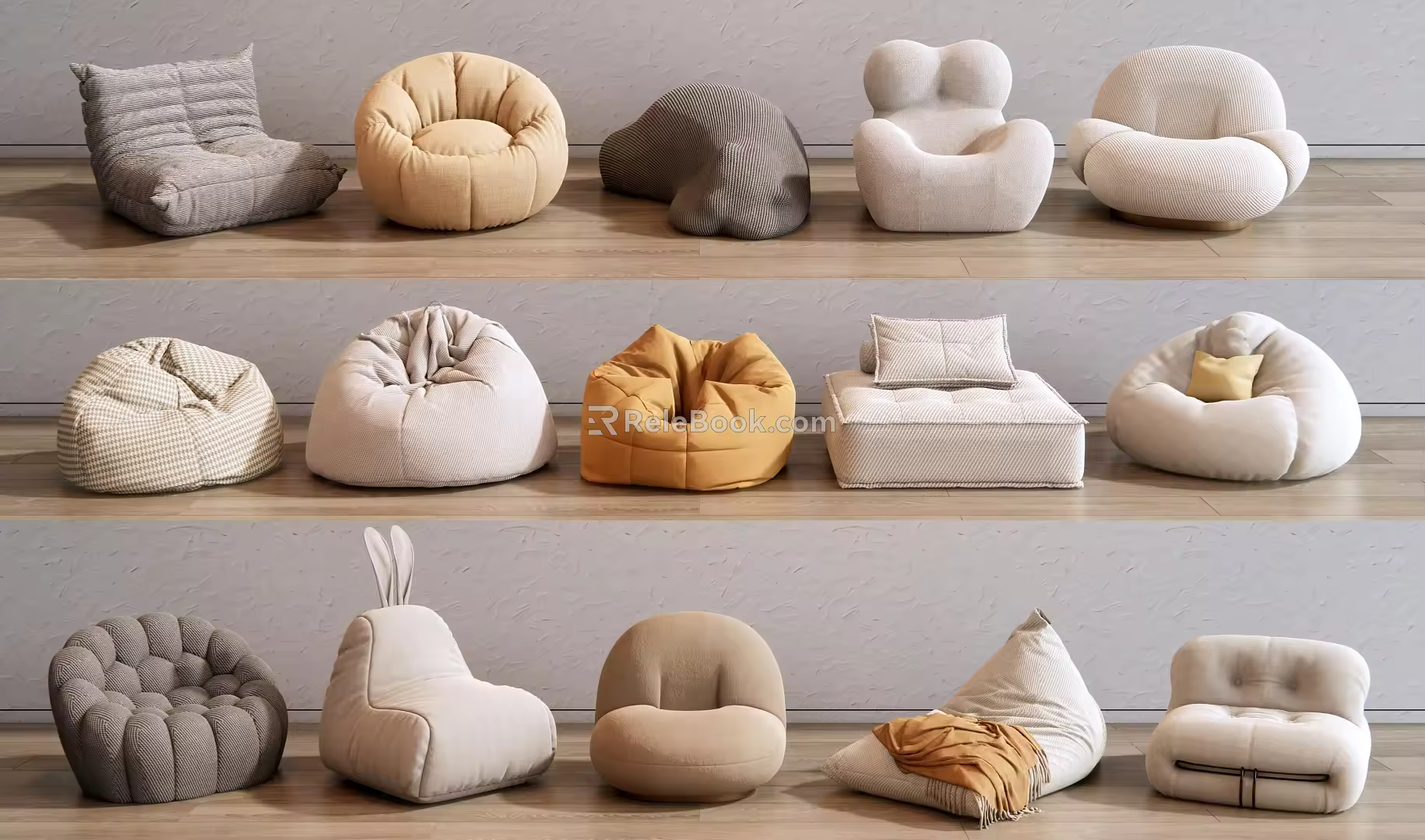 Lazy Sofa Combination Casual Sofa Single Sofa 3d model