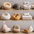 Lazy Sofa Combination Casual Sofa Single Sofa 3d model